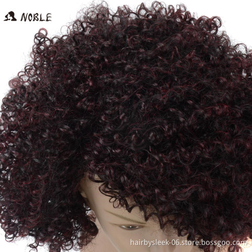 Synthetic Hair Wigs 14 Inch Short Wig Kinky Curly Machine Made Synthetic Hair Wigs For Black Women Heat Resistant Best Selling